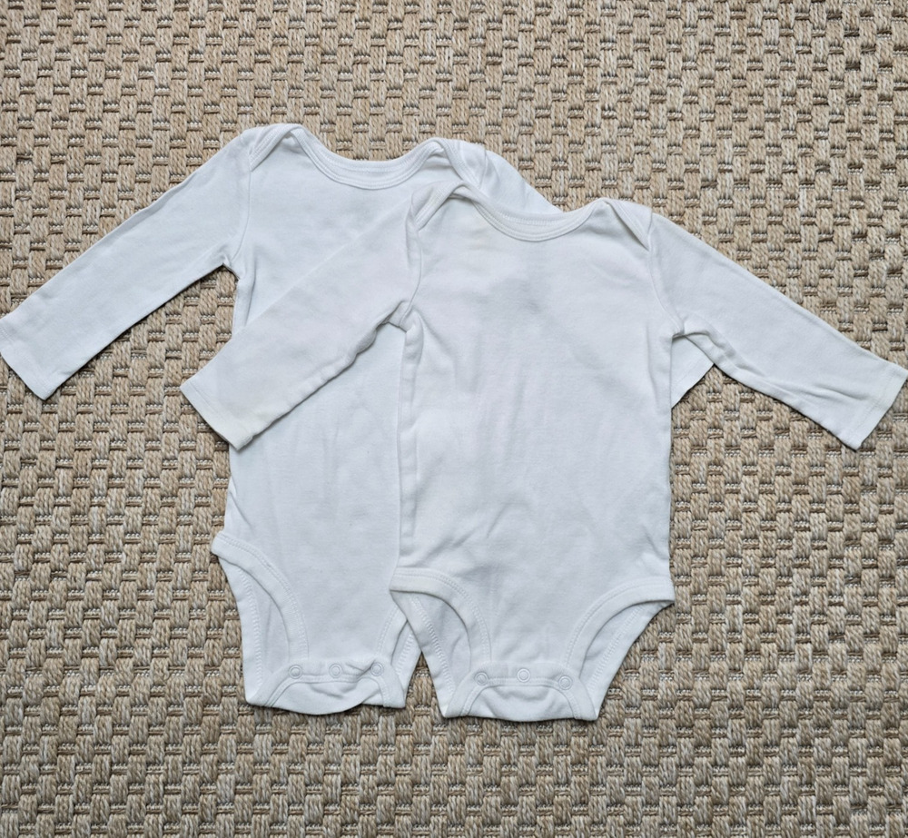 Carters 3-6M Baby Girl longsleeve white oncie pair set Fall Winter